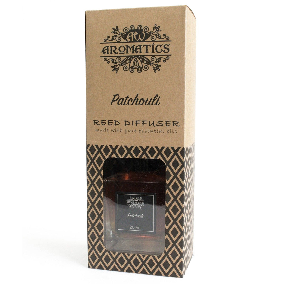 Doftpinnar med eteriska oljor – Patchouli, 200 ml