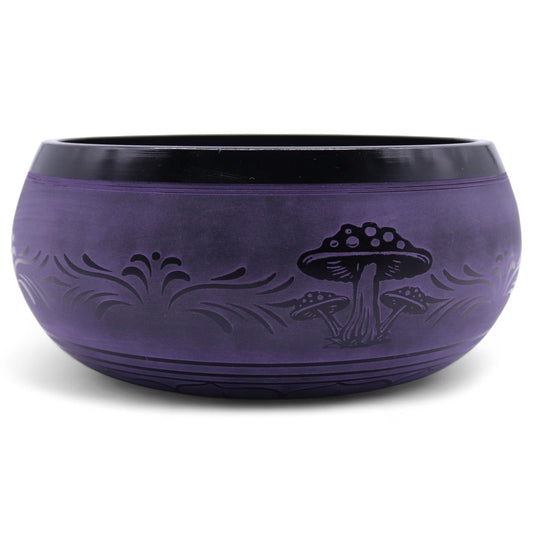 Extra kraftig klangskål i mässing – Mushroom Purple Haze, 23 cm / 1,3 kg