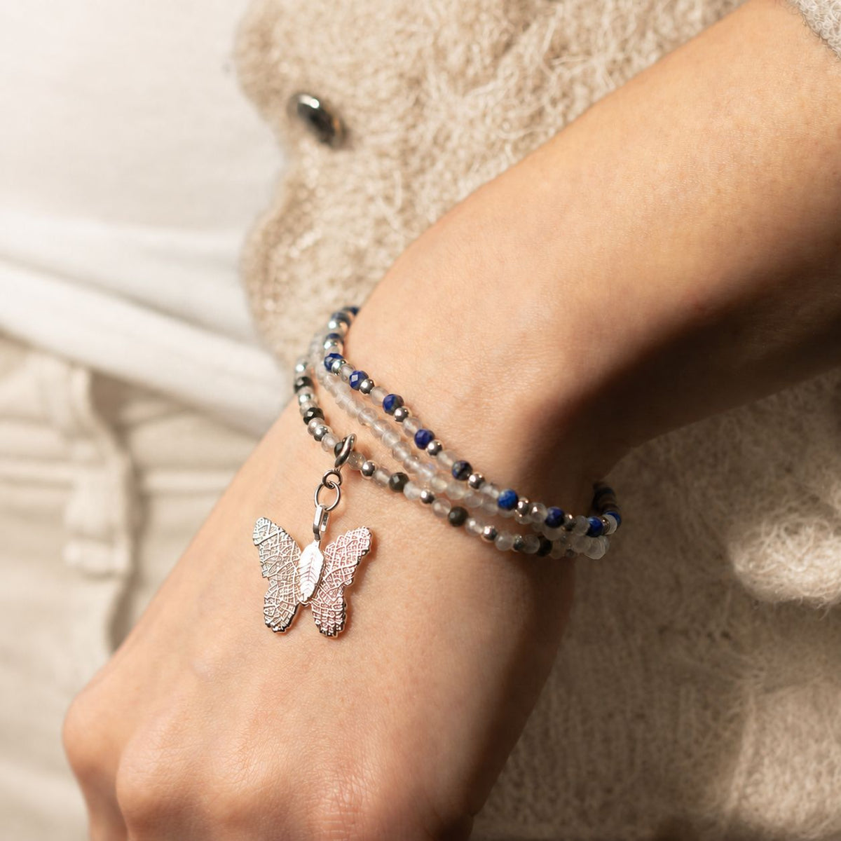 Kristallarmband-set Northern Lights – 3 elastiska armband
