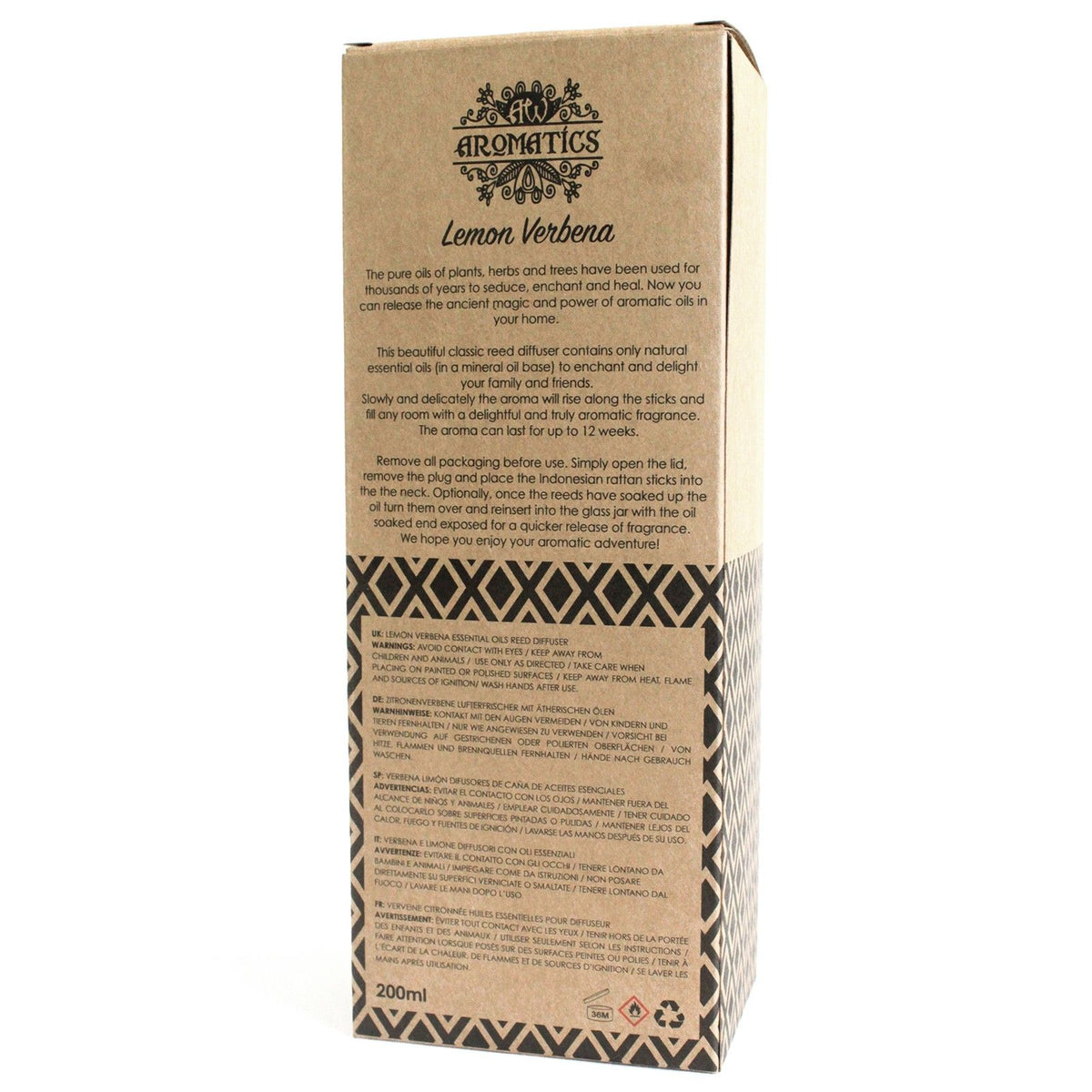 Doftpinnar med eteriska oljor – Citronverbena, 200 ml