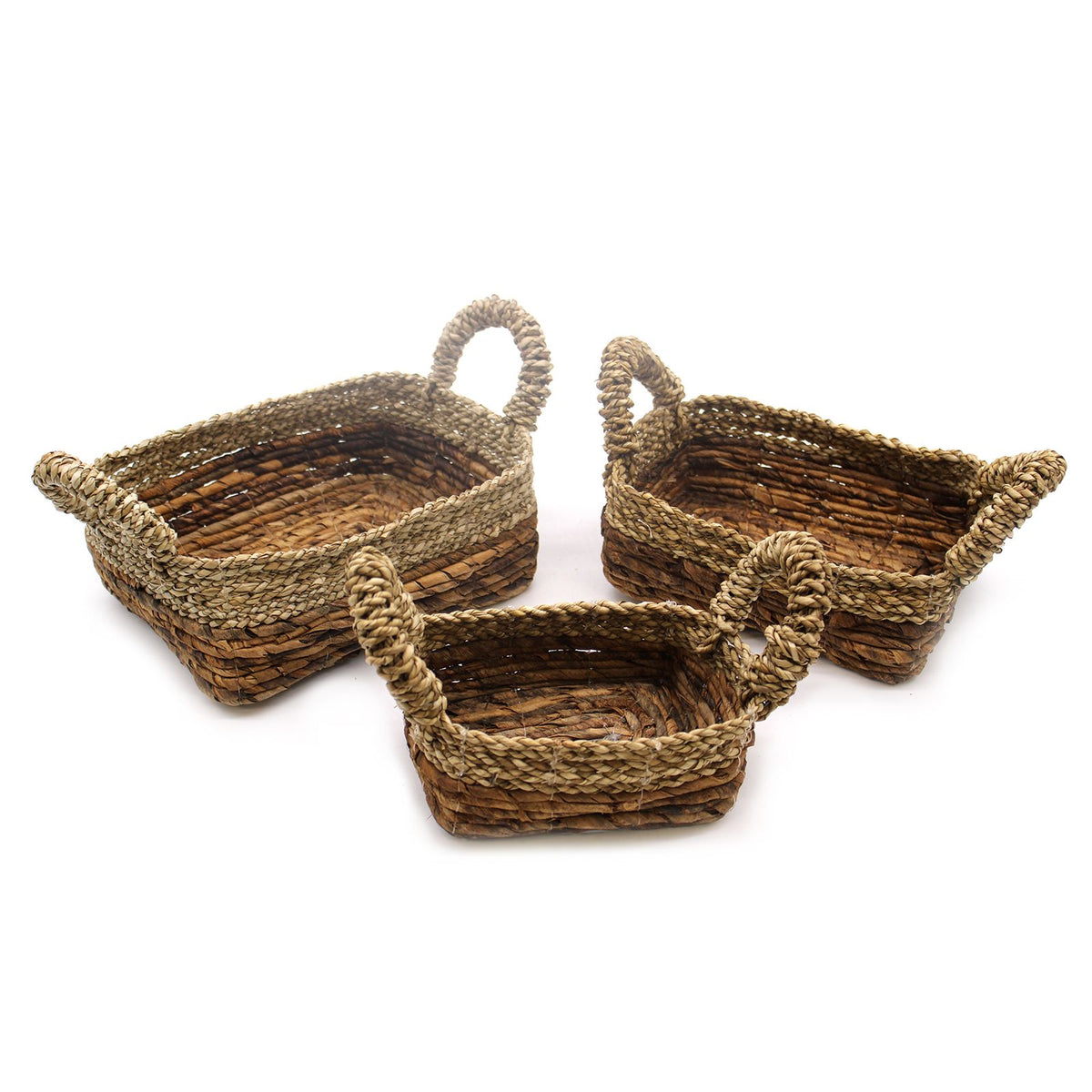 Förvaringskorgar av bananblad och sjögräs – 3-pack