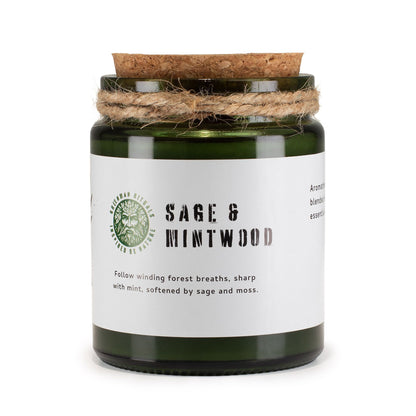 Greenman sojavaxljus med träveke – Sage & Mintwood