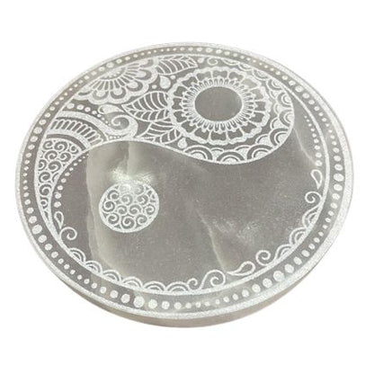 Selenitplatta – Feng Shui, 18 cm
