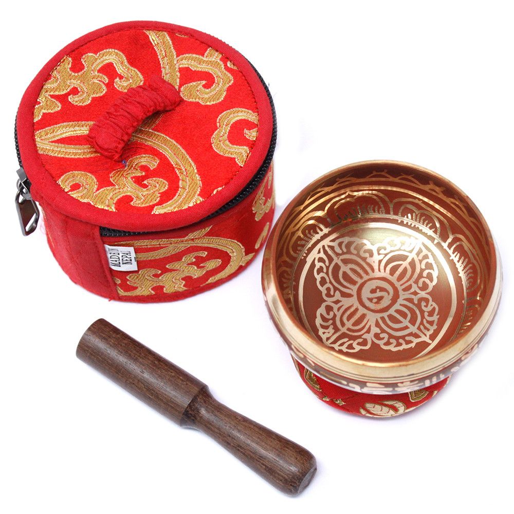 Mini-klangskålsset – röd