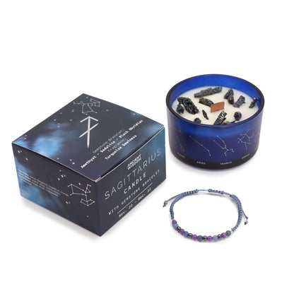 Zodiakljus med kristallarmband – Skytten