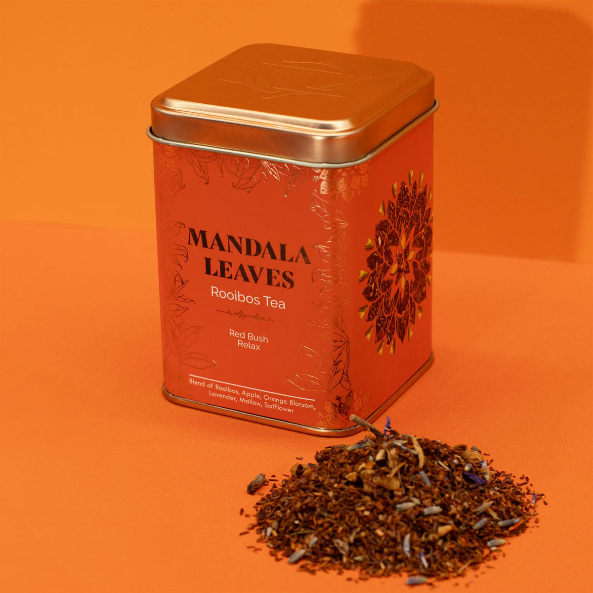 Red Bush Relax – rooibos och lavendel i burk – 50 g