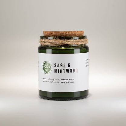 Greenman sojavaxljus med träveke – Sage & Mintwood