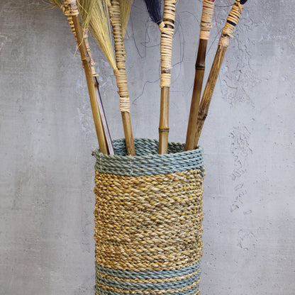 Förvaringsset i sjögräs och raffia – 4 delar