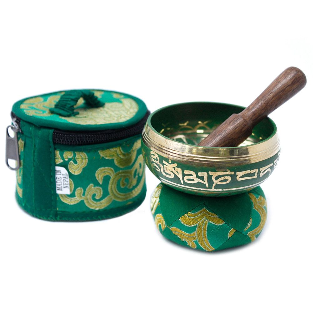Mini-klangskålsset – grön