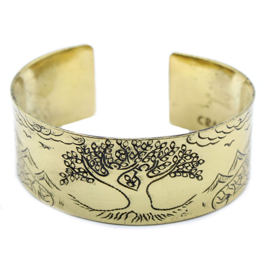 Tibetanskt armband – Livets träd, mässingston