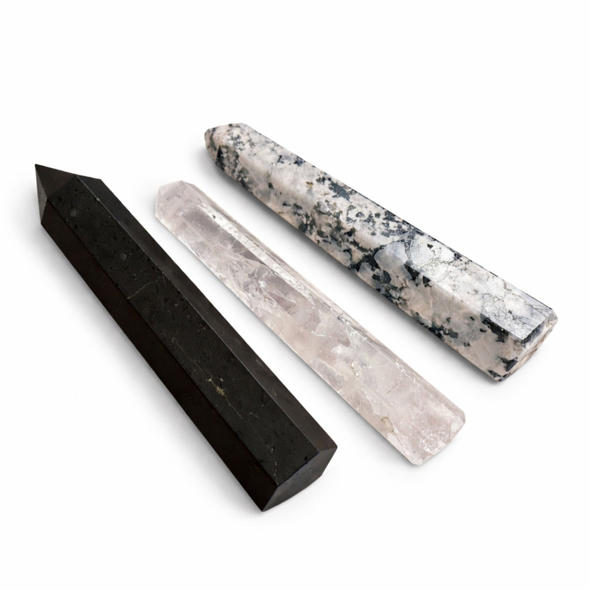Sexsidig obelisk i svart turmalin – ca 17 cm