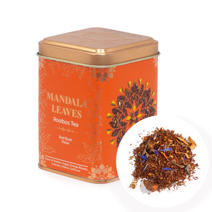 Red Bush Relax – rooibos och lavendel i burk – 50 g