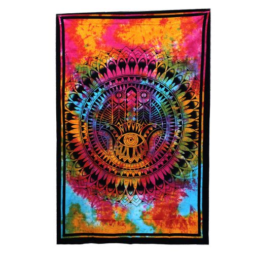 Väggtextil och överkast – hamsahanden, 130 × 200 cm