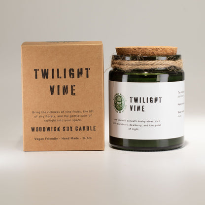 Greenman sojavaxljus med träveke – Twilight Vine