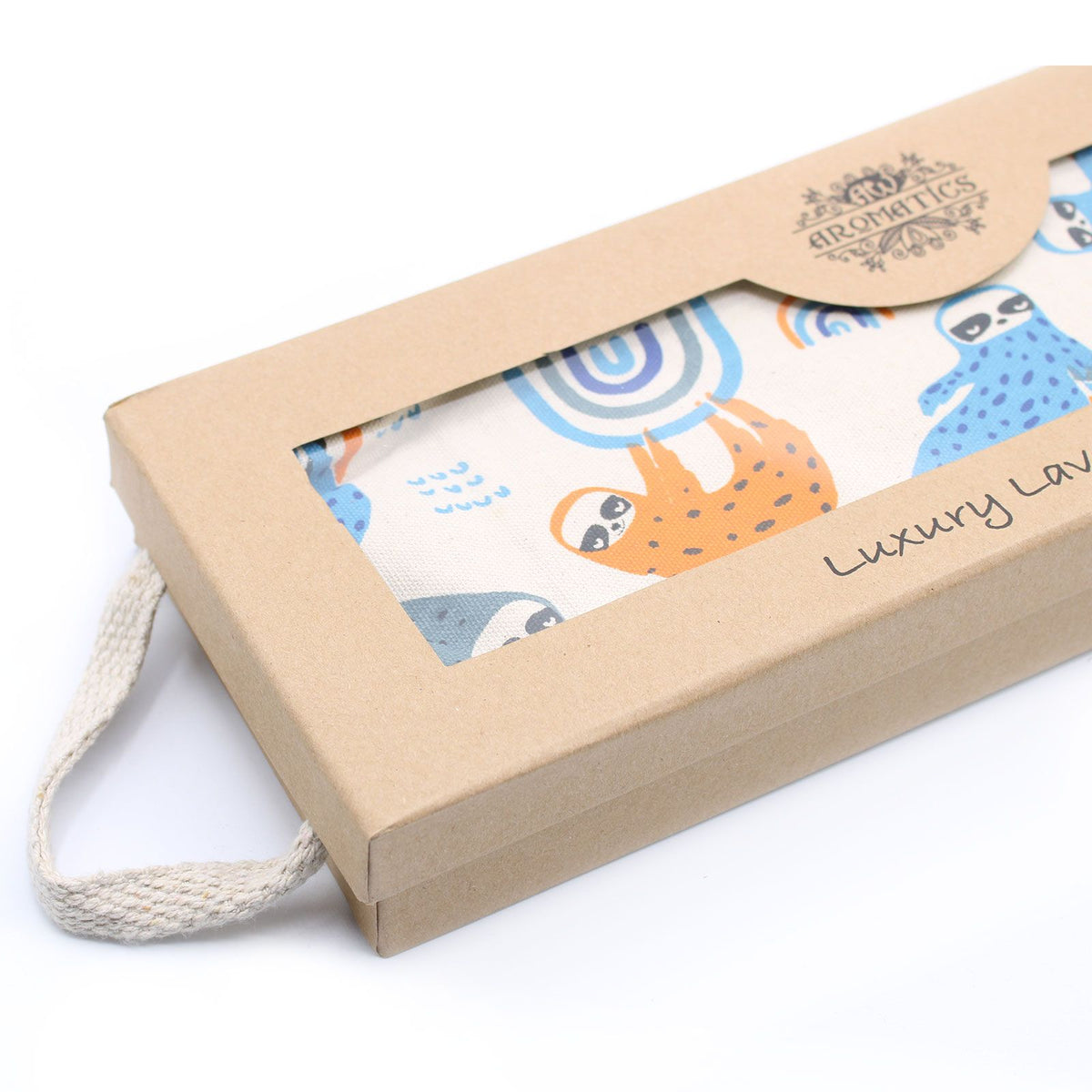 Lavendel-vetekudde i presentask – Lazy Sloth