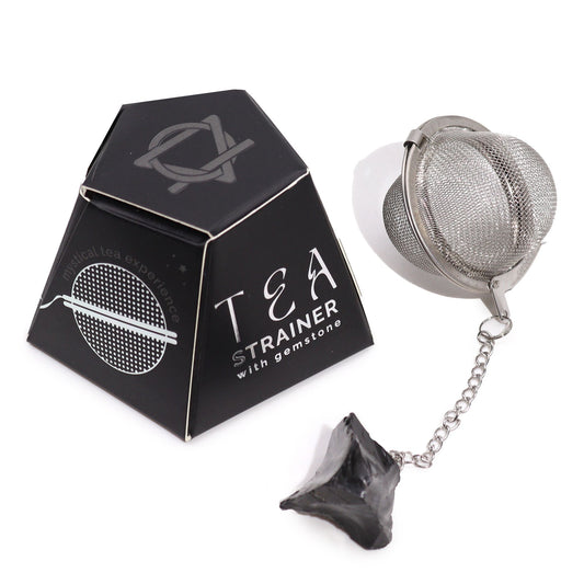 Tesil med natursten – svart obsidian