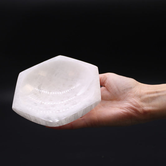 Selenitskål – hexagon, 15 cm