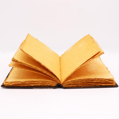 Stor läderjournal – Ros, brun