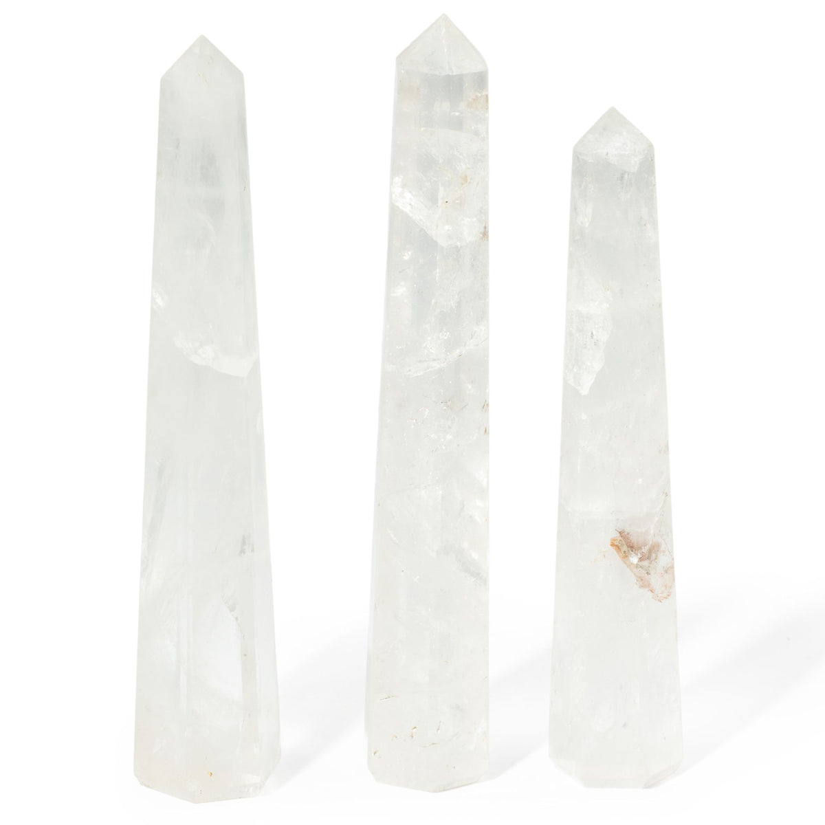 Sexsidig obelisk i bergkristall – ca 17 cm