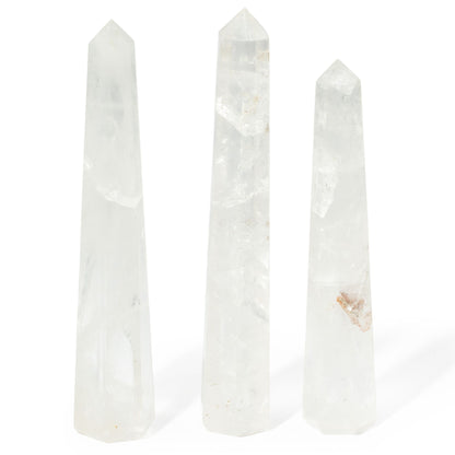 Sexsidig obelisk i bergkristall – ca 17 cm