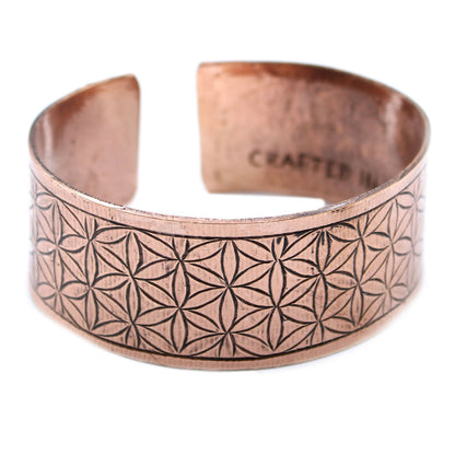 Tibetanskt armband – Livets blomma, kopparfärg