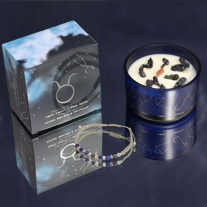 Zodiakljus med kristallarmband – Oxen