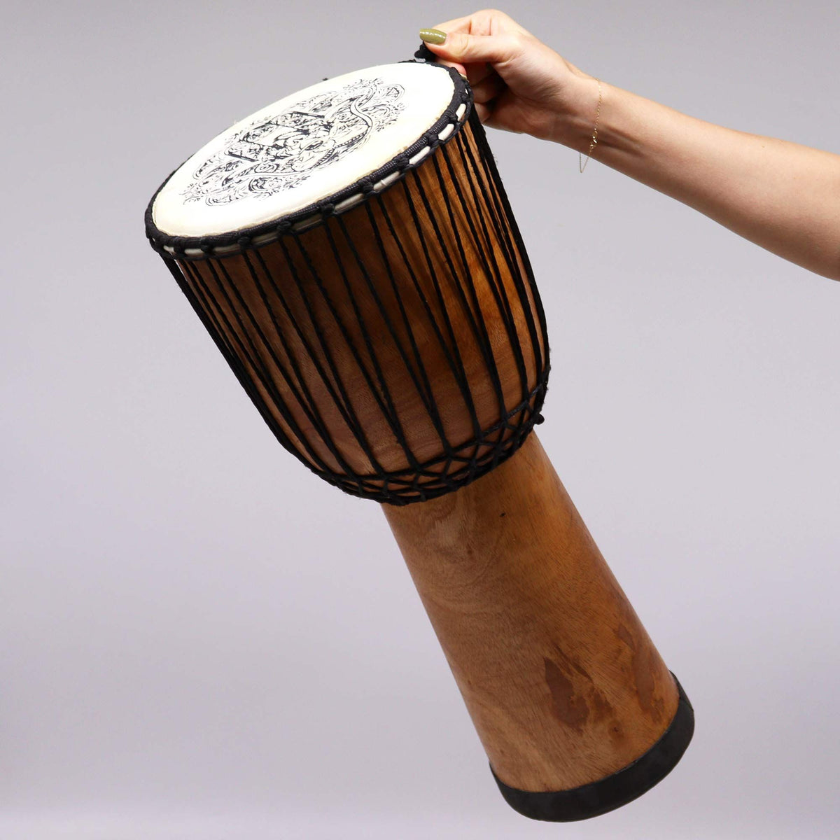 Djembe med hamsamotiv – 50 cm