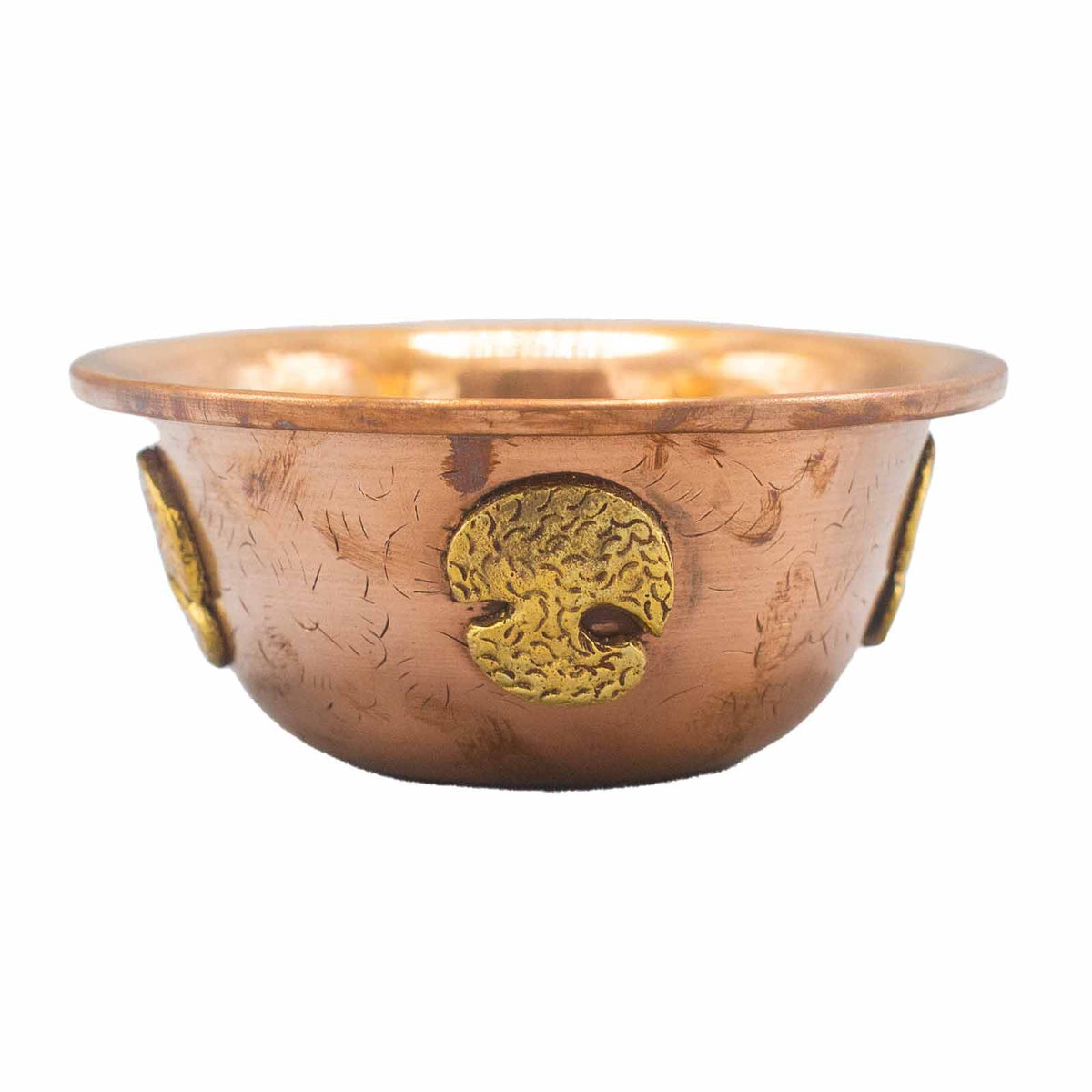Ritualskål i kopparfinish – Livets träd, 12 × 5 cm