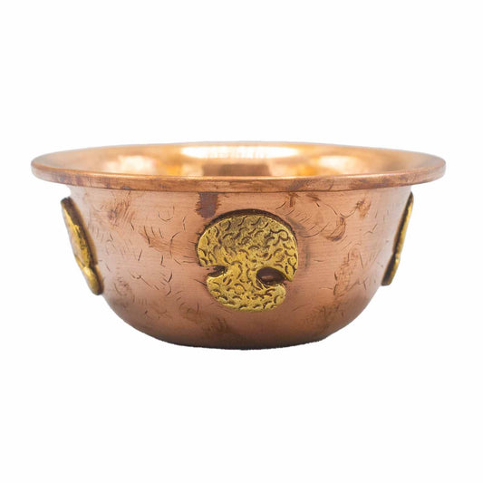Ritualskål i kopparfinish – Livets träd, 12 × 5 cm