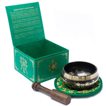 Klangskålsset – Gröna Tara, 10 cm