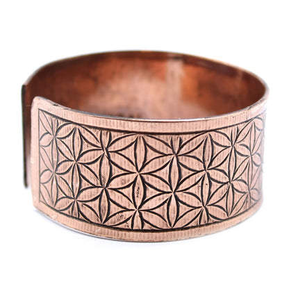 Tibetanskt armband – Livets blomma, kopparfärg