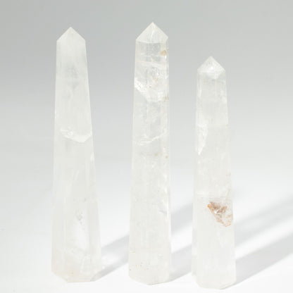 Sexsidig obelisk i bergkristall – ca 17 cm