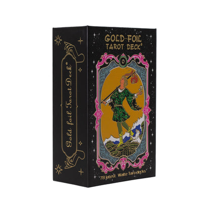 Tarotkort Gold Foil – svart & guld med guidebok