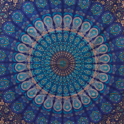 Väggtextil och överkast – klassisk mandala, 230 × 200 cm