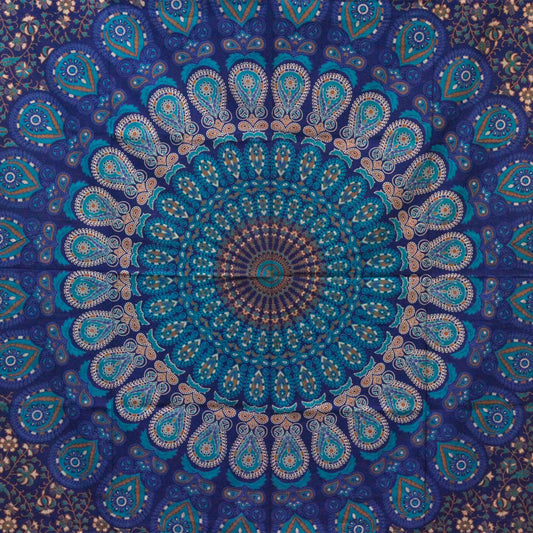 Väggtextil och överkast – klassisk mandala, 230 × 200 cm