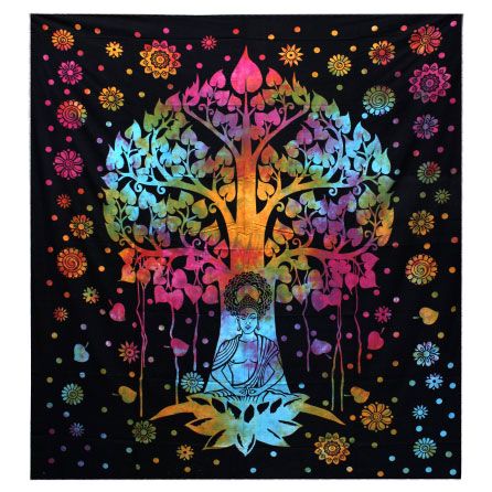 Väggtextil och överkast – bodhiträdet, 130 × 200 cm