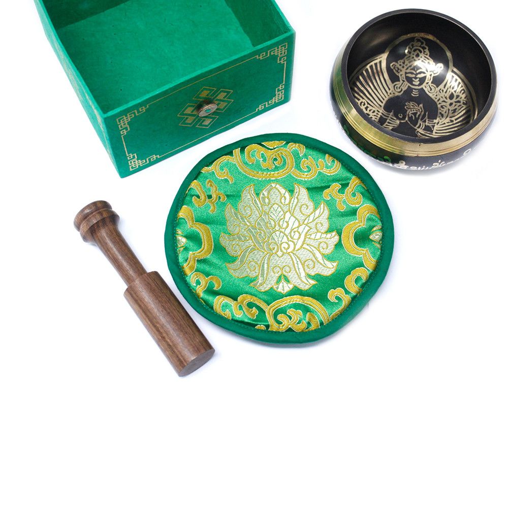 Klangskålsset – Gröna Tara, 10 cm