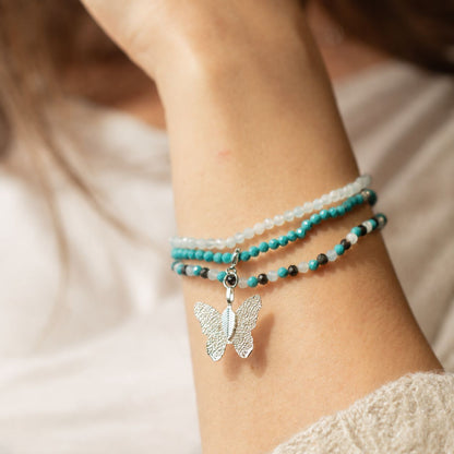 Kristallarmband-set Endless Ocean – 3 elastiska armband