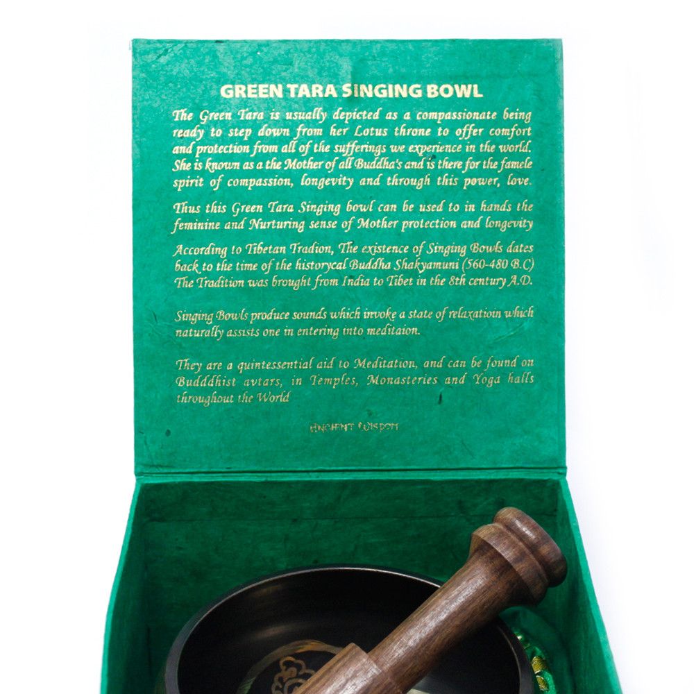 Klangskålsset – Gröna Tara, 10 cm