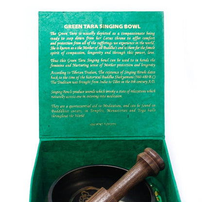Klangskålsset – Gröna Tara, 10 cm
