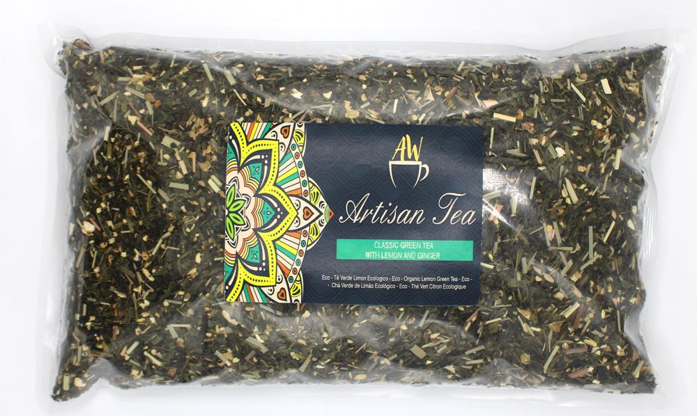 Grönt te med citron och ingefära – 1 kg
