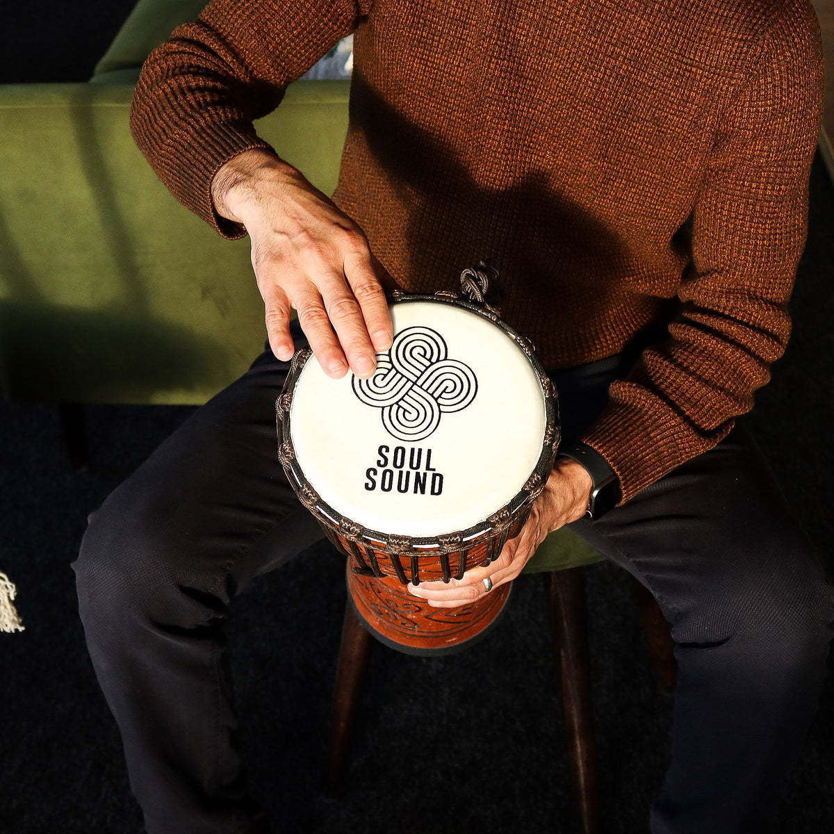 Djembe Soul Sound – djupare ton, 40 × 18 cm