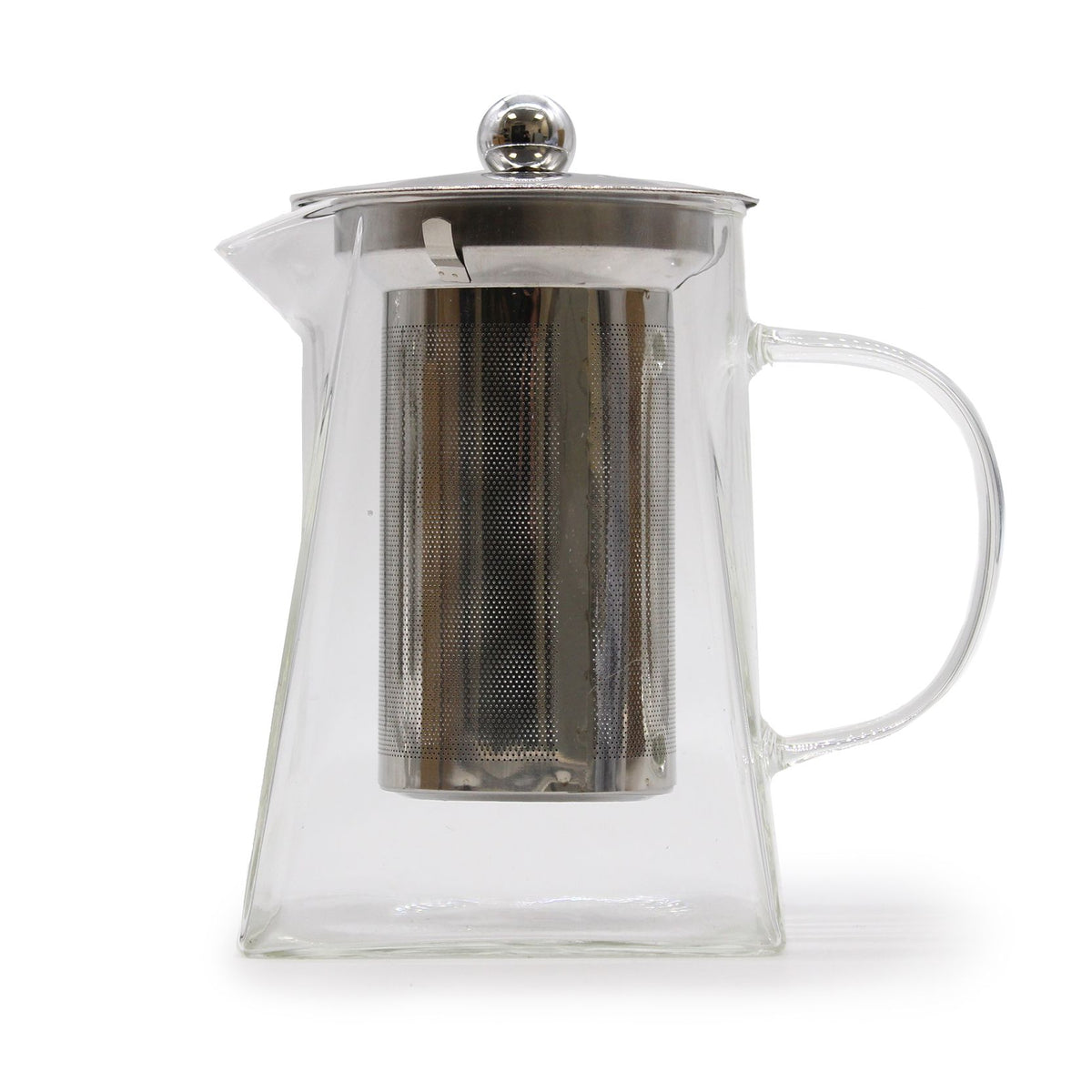 Tekanna i glas med tesil – hög modell, 780 ml