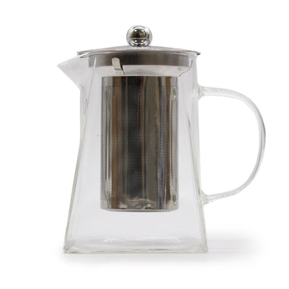 Tekanna i glas med tesil – hög modell, 780 ml