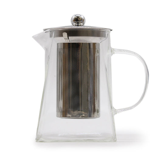 Tekanna i glas med tesil – hög modell, 780 ml