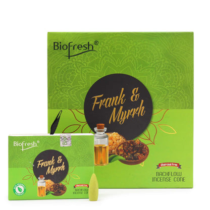 Biofresh backflow-rökelsekoner – Frankincense & myrra, 40 st