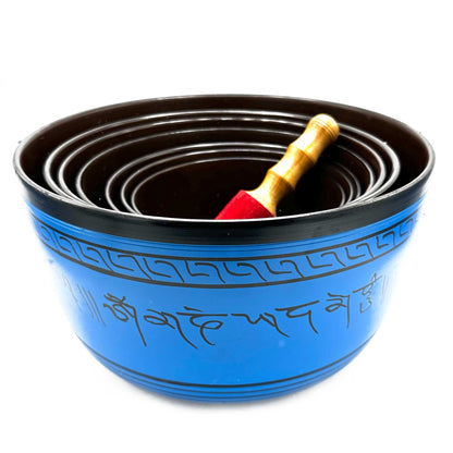 Chakra-klangskålsset – 7 stora skålar, 19,5–35 cm