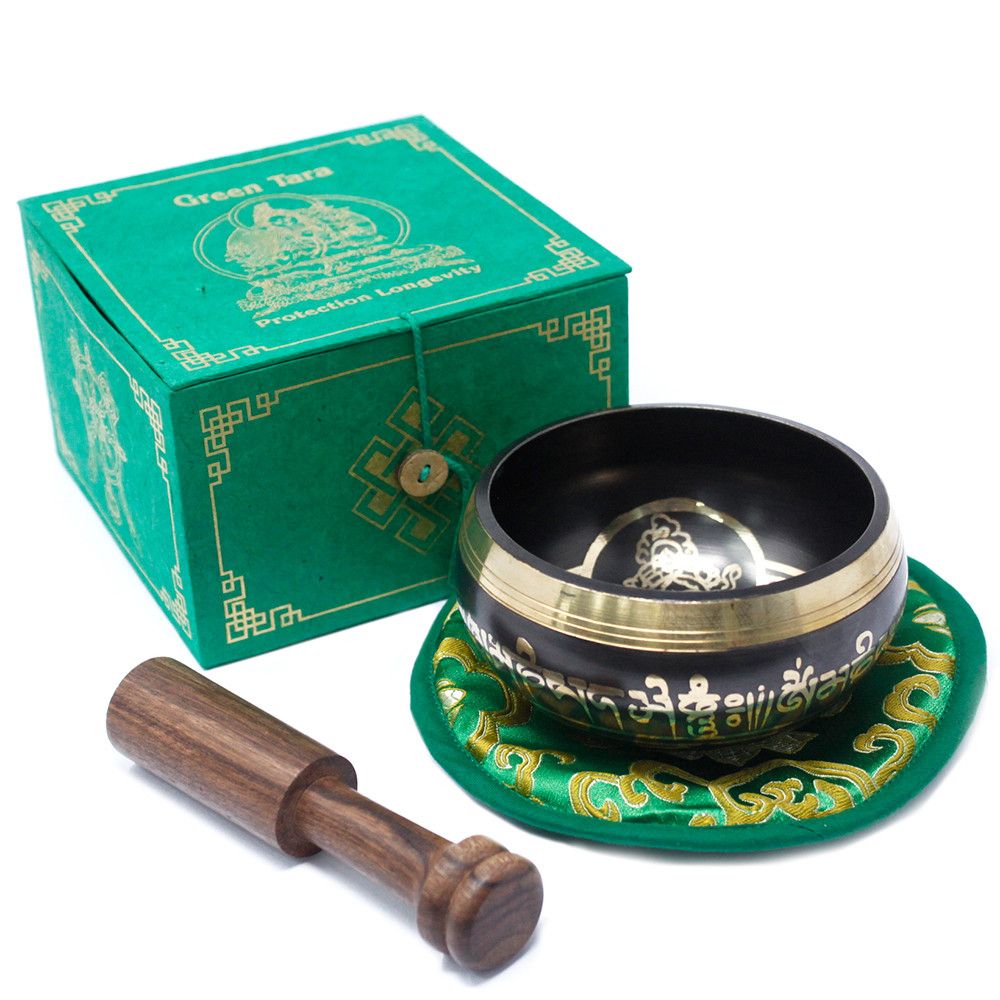 Klangskålsset – Gröna Tara, 10 cm