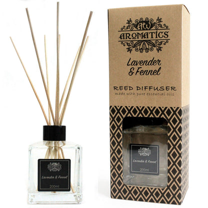 Doftpinnar med eteriska oljor – Lavendel & fänkål, 200 ml