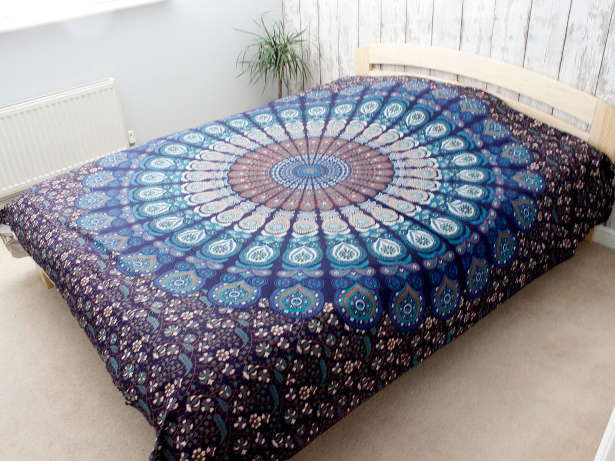 Väggtextil och överkast – klassisk mandala, 230 × 200 cm